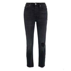 RE/DONE High-Rise Ankle Cropped Jeans